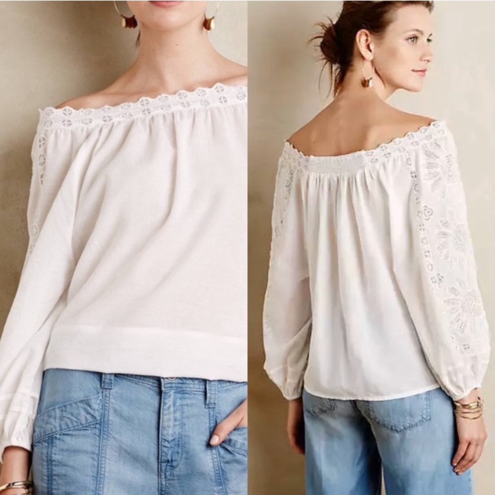 Anthropologie Leifsdottir Off the Shoulder Blouse